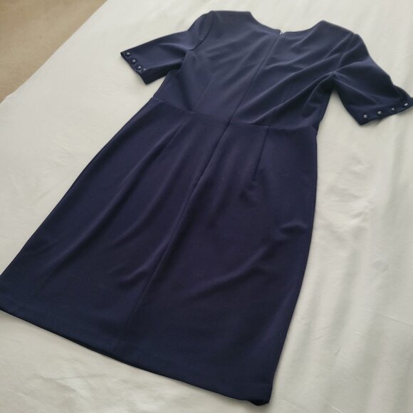 NWOT Navy Blue DKNY Structured Dress - Picture 8 of 8